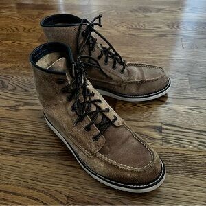 Frye Dawson Suede Wedge Work Boots